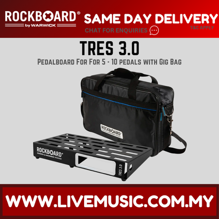 Rockboard by Warwick TRES 3.0 w/Gig Bag, 43.2 x 23.6cm