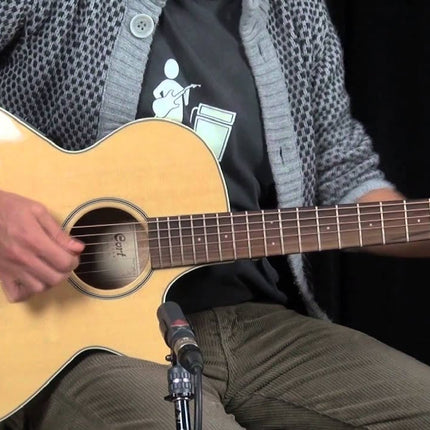 Cort SFX1F - Acoustic-Electric Guitar Ovangkol Fretboard with Gig Bag - Natural Satin (SFX 1F/SFX-1F)