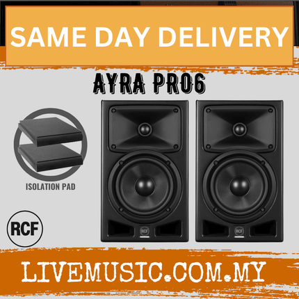RCF AYRA PRO6 Professional Active Two-way With Isolation Pad and Monitor Stand - ( AYRAPRO6 / PRO6 / AYRA )