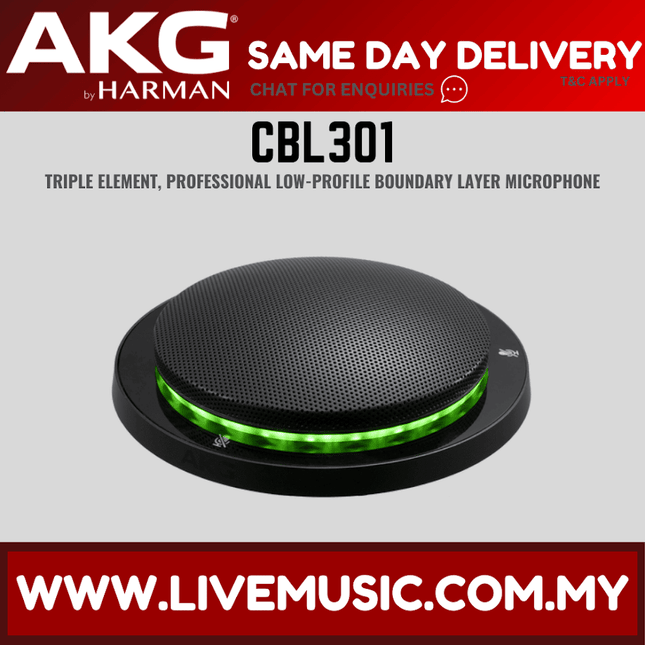 AKG CBL301B Triple Element, Low-Profile Boundary Layer Microphone (CBL-301B/CBL 301B)
