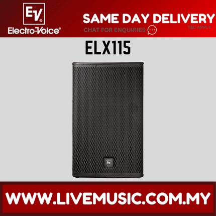 EV Electro-Voice ELX115 1600W 15" Passive Speaker With Speaker Stand And Cable - Each / Pair ( ELX-115 / ELX 115 )