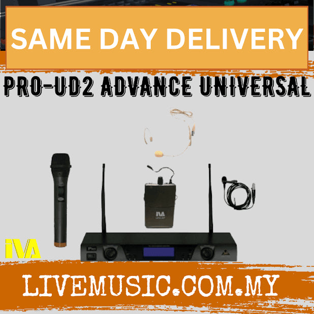 IVA PRO-UD2 AD UNIVERSAL Professional UHF Wireless Microphone System  ( PROUD2 / PRO UD2 )