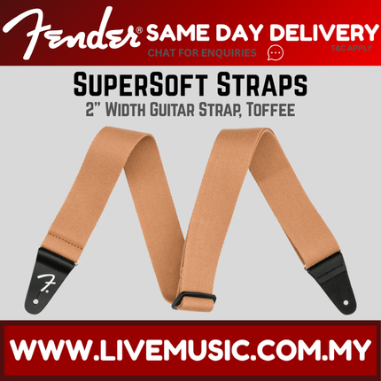 Fender Supersoft 2Inch Guitar Strap, Olive / Maroon / Sand / Toffee