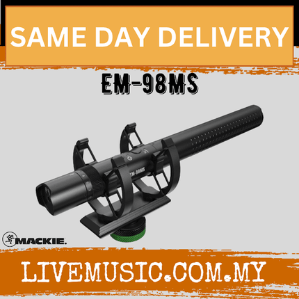 Mackie EM-98MS Shotgun Condenser Microphone ( EM 98MS / EM98MS )