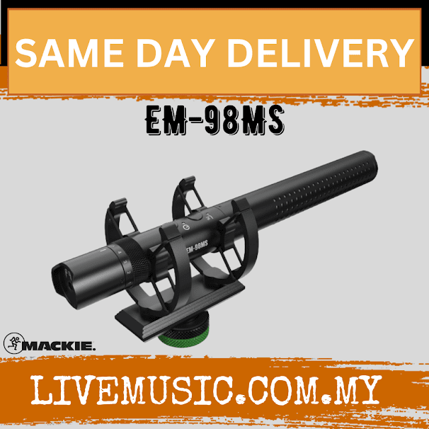 Mackie EM-98MS Shotgun Condenser Microphone ( EM 98MS / EM98MS )