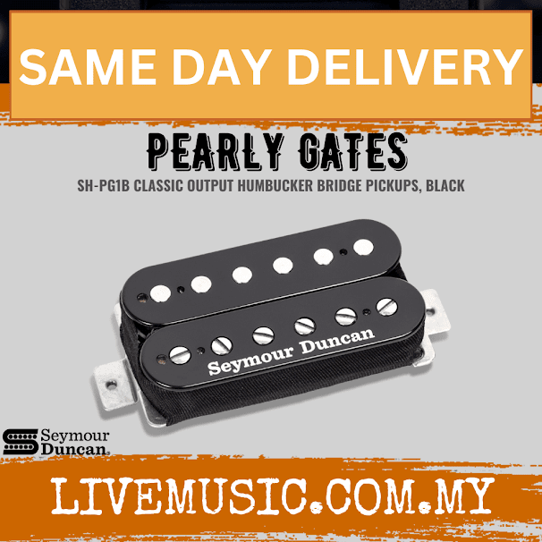 Seymour Duncan 11102-49-B SH-PG1B Pearly Gates, Classic Output Humbucker Pickups, 6-String, Bridge, Black