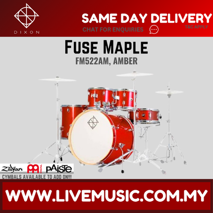 Dixon Fuse Maple PODFM522 5 Pieces Acoustic Drum Kit Without Hardware ( NO CYMBAL )