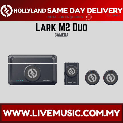 Hollyland Lark M2 Duo Camera Wireless Microphone System  ( M 2 / M-2 / M2DUO )