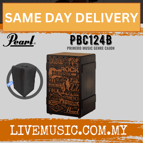Pearl PBC124B Primero Crate Style Cajon with Bag - Music Genre (PBC-124B)