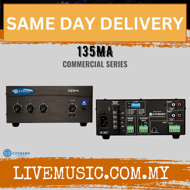 Crown 135MA Three-input, 35-Watt Mixer/Amplifier ( 135-MA / 135 MA )