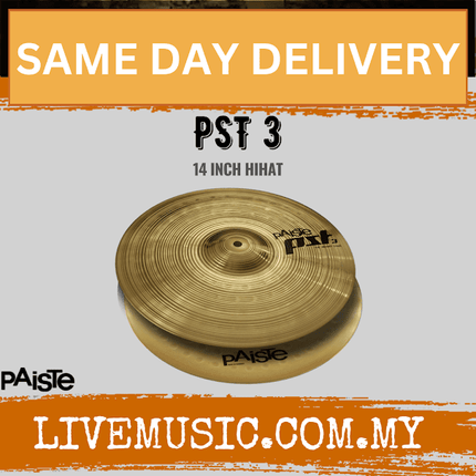 Paiste 14" PST 3 Hi-Hat Cymbals - 14 inch - Pair (PST3)