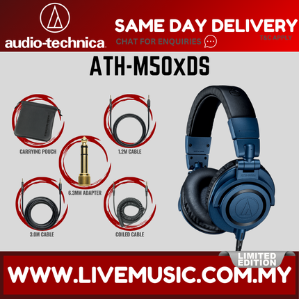 Audio Technica ATH-M50x Studio Headphone Limited Edition ( M50X / M50XBT2 / ATHM50X / ATH-M50xIB / ATH-M50XBT2IB )-ATH-M50xDS