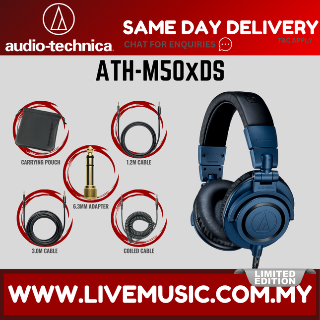 Audio Technica ATH-M50x Studio Headphone Limited Edition ( M50X / M50XBT2 / ATHM50X / ATH-M50xIB / ATH-M50XBT2IB )-ATH-M50xDS