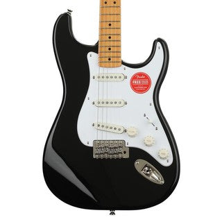 Squier Classic Vibe 50s Stratocaster Electric Guitar, Maple Fingerboard - Black