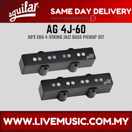Aguilar AG 4J-60 60s Era 4-string Jazz Bass Guitar Pickup Set (4J60 4J 60)