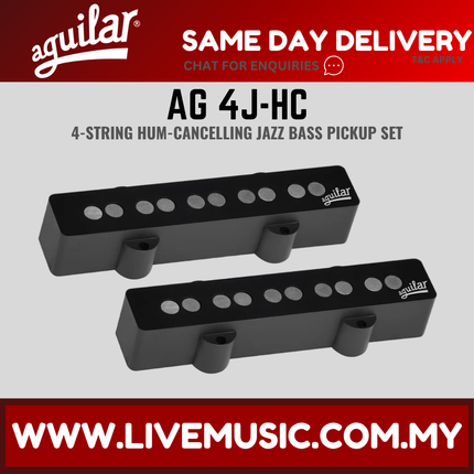 Aguilar AG 4J-HC Hum-Canceling 4-String Jazz Bass Guitar Pickup Set (4J-HC 4J-HC)
