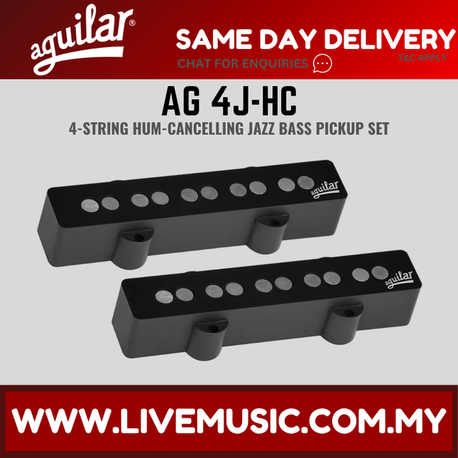 Aguilar AG 4J-HC Hum-Canceling 4-String Jazz Bass Guitar Pickup Set (4J-HC 4J-HC)