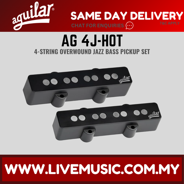 Aguilar AG 4J-HOT Hot 4-String Jazz Bass Guitar Pickup Set (4J HOT 4JHOT)