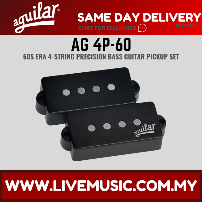 Aguilar AG 4P-60 60s Era 4-string Precision Bass Guitar Pickup Set (4P60 4P 60)