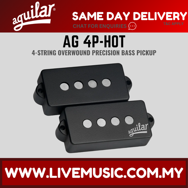 Aguilar AG 4P-HOT Hot 4-String Precision Bass Guitar Pickup Set (4PHOT 4P HOT)