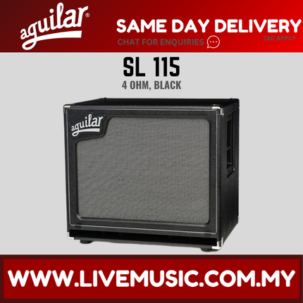 Aguilar SL 115 400 watt Speaker Cabinet, 4 ohm - Black (SL115 SL-115)