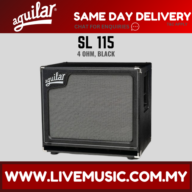 Aguilar SL 115 400 watt Speaker Cabinet, 4 ohm - Black (SL115 SL-115)