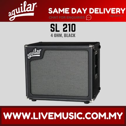 Aguilar SL 210 400 watt Speaker Cabinet, 4 ohm - Black (SL210 SL-210)