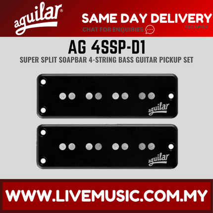 Aguilar AG 4SSP-D1 super split soapbar bass pickup set, two black pickups
