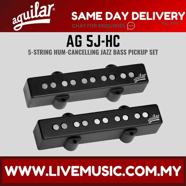 Aguilar AG 5J-HC Hum-Canceling 5-String Jazz Bass Guitar Pickup Set (5JHC 5J HC)
