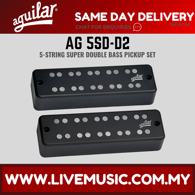 Aguilar AG 5SD-D2 Super Double Soapbar 5-string Bass Guitar Pickup Set (5SDD2 5SD D2)