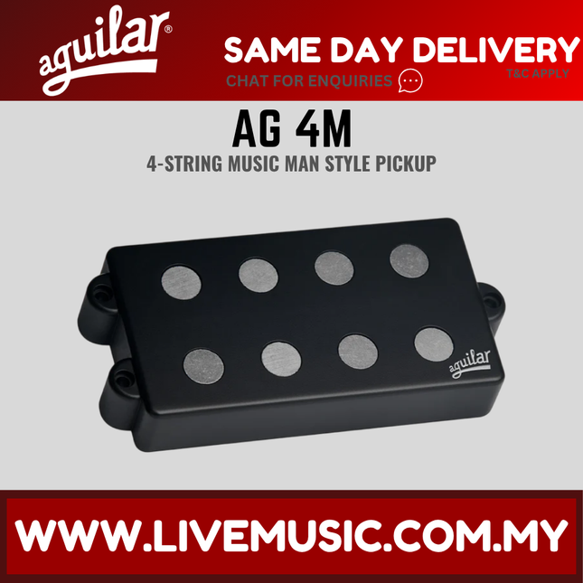 Aguilar AG 4M 4-String Music Man-Style Bass Guitar Pickup Set (AG4M/AG-4M)