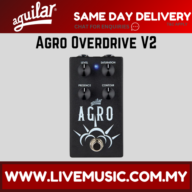 Aguilar Agro Overdrive V2 Bass Guitar Effects Pedal