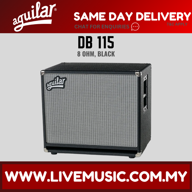 Aguilar DB 115 400 watt Speaker Cabinet, 8 ohm - Classic Black (DB115 DB-115)