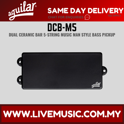 Aguilar DCB-M5 dual ceramic bar bass pickup, black rectangular housing