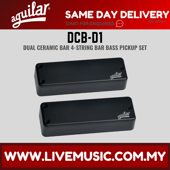 Aguilar AG DCB-D1 Dual Ceramic Bar Magnet Soapbar Bass Guitar Pickup Set (DCBD1 DCB D1)