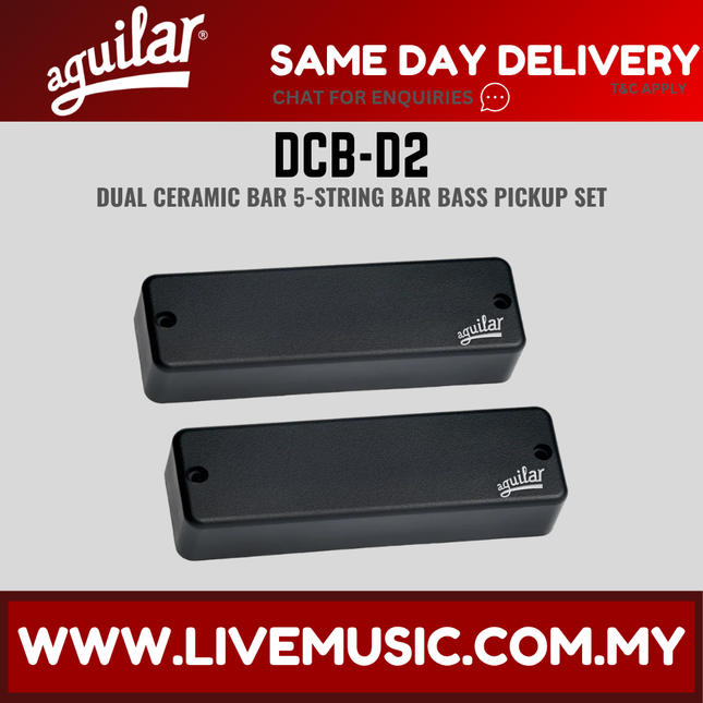 Aguilar AG DCB-D2 Dual Ceramic Bar Magnet Soapbar Bass Guitar Pickup Set (DCBD2 DCB D2)