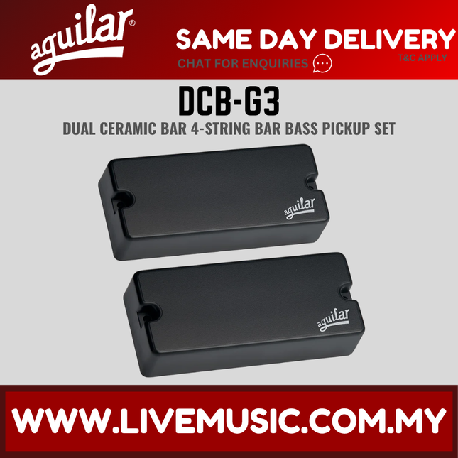 Aguilar AG DCB-G3 Dual Ceramic Bar Magnet Soapbar Bass Guitar Pickup Set (DCBG3 DCBG3)