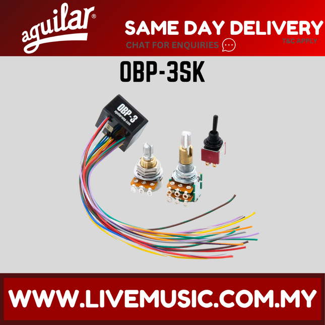 Aguilar OBP-3SK Three Band On-Board Bass Preamp Kit (OBP3SK OBP 3SK)
