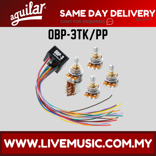 Aguilar OBP-3TK/PP Three Band On-Board Bass Preamp Kit (OBP3TK/PP OBP 3TK/PP)
