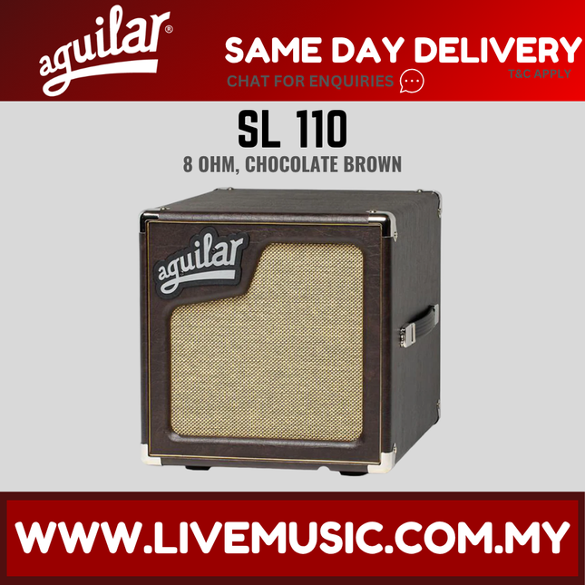 Aguilar SL 110 Lightweight/Hybrid Bass Speaker Cabinet 8 ohm - Choco Brown (SL110 SL-110)