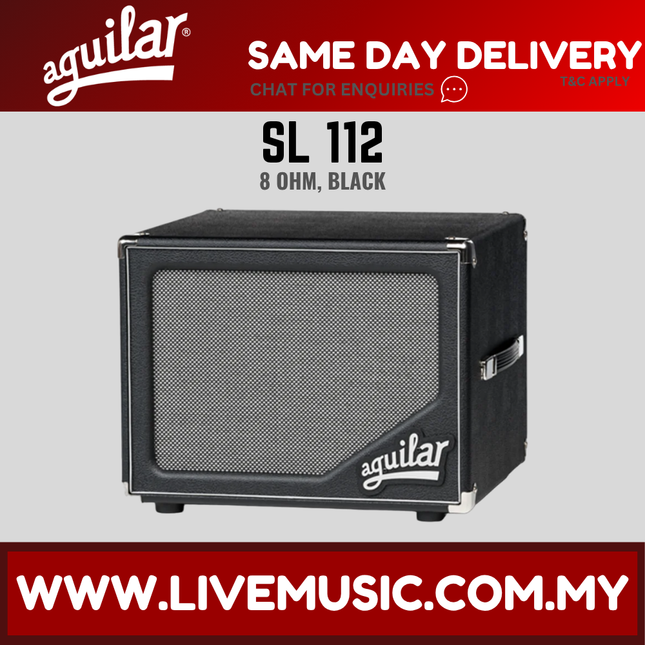 Aguilar SL 112 250 watt Speaker Cabinet, 8 ohm - Black (SL112 SL-112)