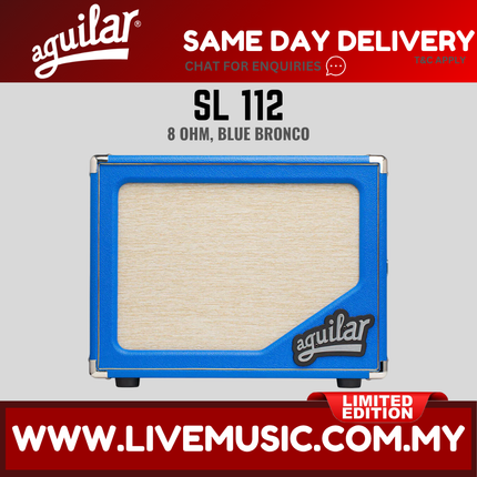 Aguilar Limited SL 112 Speaker Cabinet, 8 ohm, - Blue Bronco (SL112 SL-112)