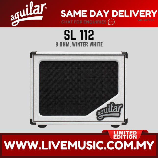Aguilar Limited SL 112 Speaker Cabinet, 8 ohm, - Winter White (SL112 SL-112)