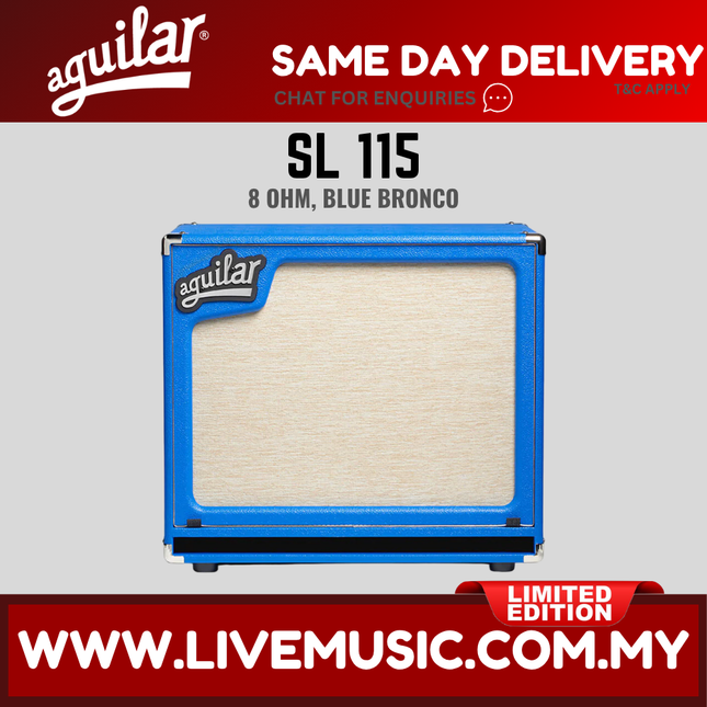 Aguilar Limited SL 115 Speaker Cabinet, 8 ohm,  - Blue Bronco (SL115 SL-115)
