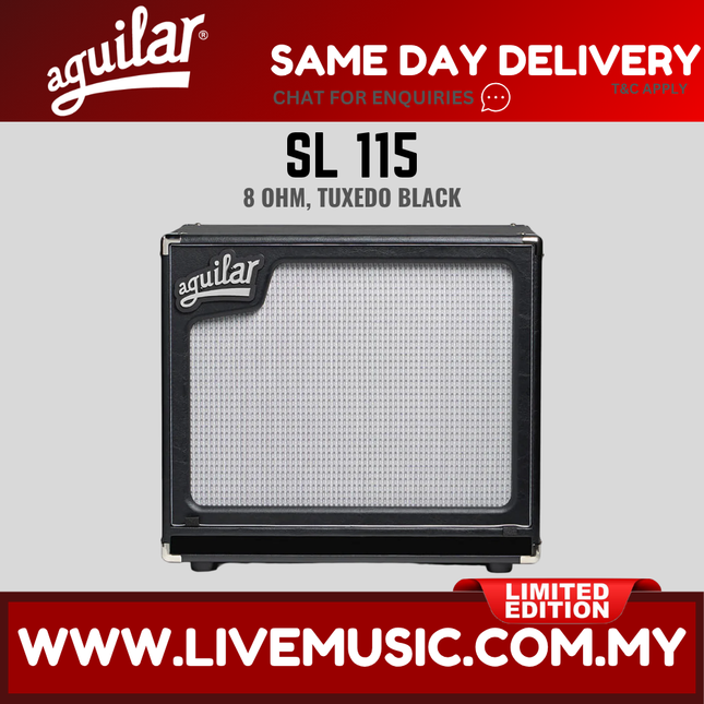 Aguilar Limited SL 115 Speaker Cabinet, 8 ohm,  - Tuxedo Black (SL115 SL-115)