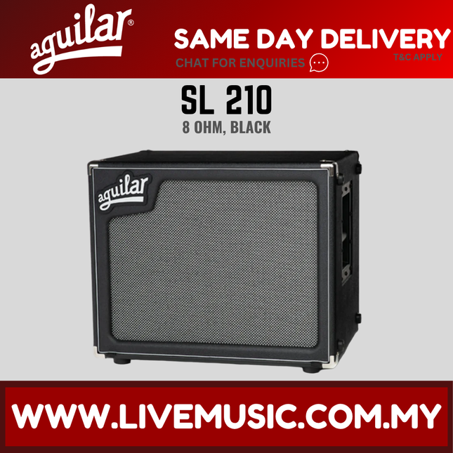 Aguilar SL 210 400 watt Speaker Cabinet, 8 ohm - Black (SL210 SL-210)