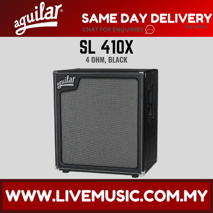 Aguilar SL 410x 800 watt Speaker Cabinet, 4 ohm - Black (SL410X SL-410X)