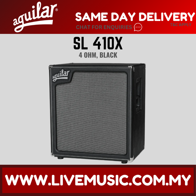 Aguilar SL 410x 800 watt Speaker Cabinet, 4 ohm - Black (SL410X SL-410X)