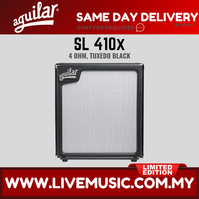 Aguilar Limited SL 410x Speaker Cabinet, 4 ohm, - Tuxedo Black (SL410X SL-410X)
