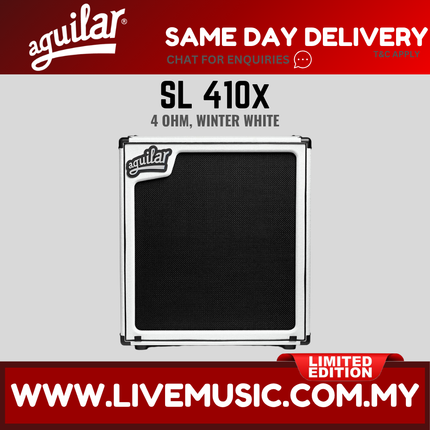 Aguilar Limited SL 410x Speaker Cabinet, 4 ohm, - Winter White (SL410X SL-410X)